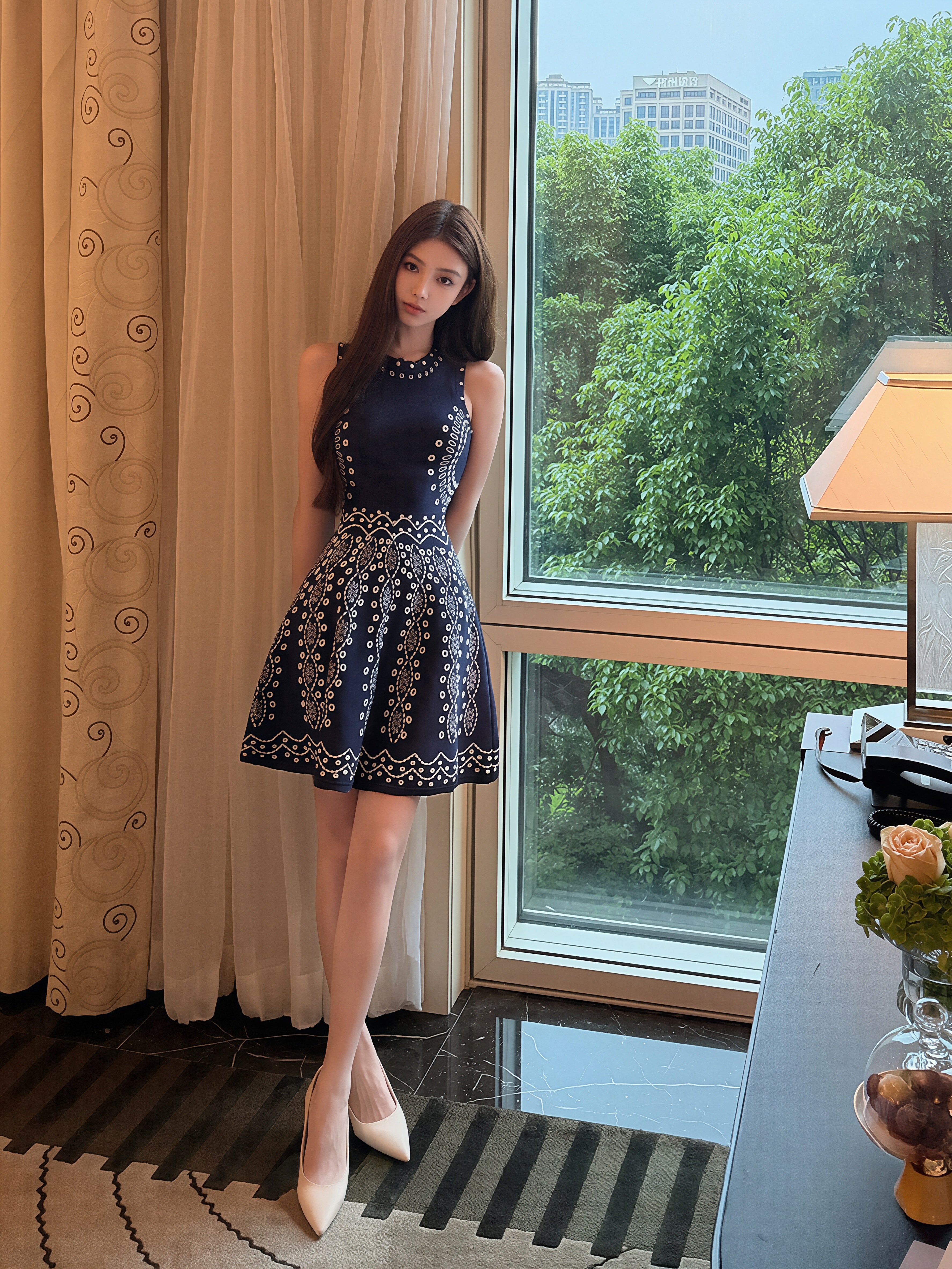 dress】ノースリーブ刺繍柄ワンピース Q8869 – NANASTYLE