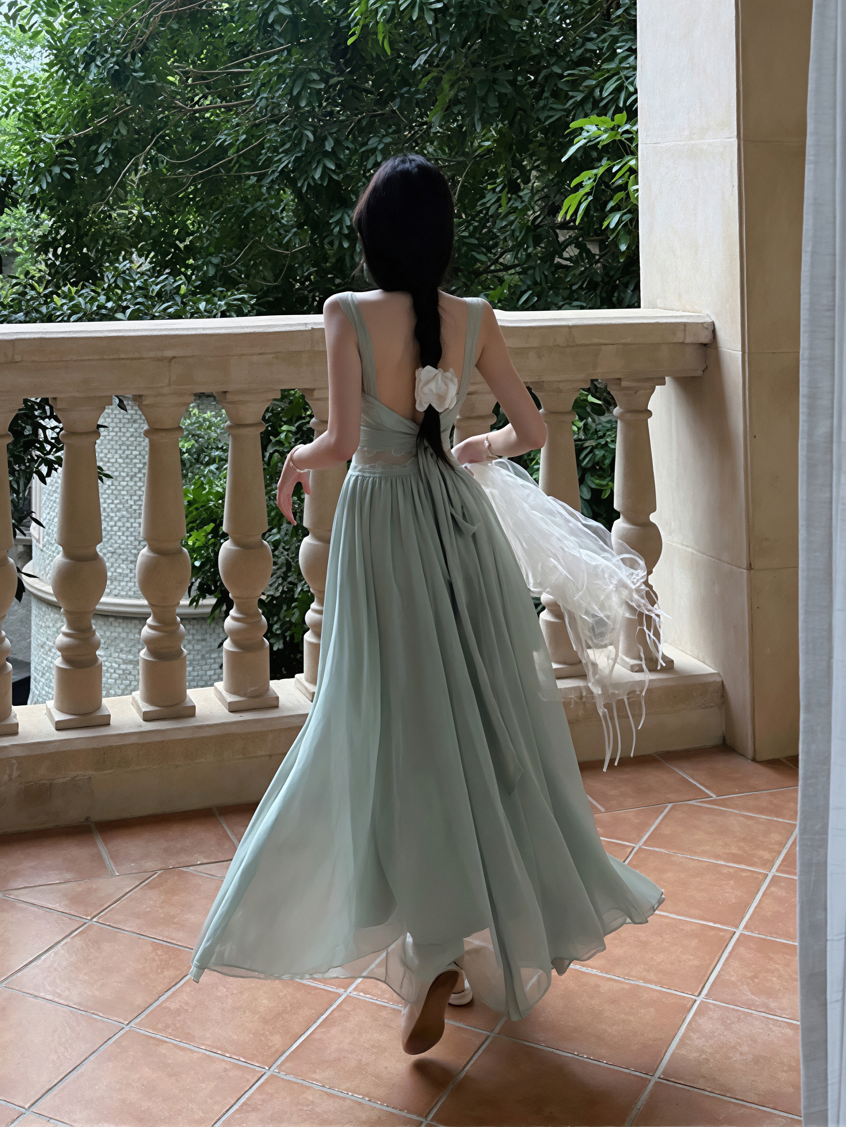 RED Valentino キャミソール ワンピース プリーツ レース グリーン dress】レースドッキングロングキャミワンピース Q8835 – NANASTYLE