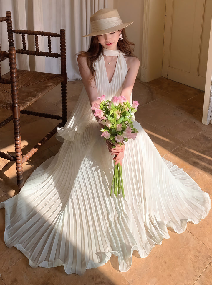 【dress】ノースリーブロングワンピース Q8729
