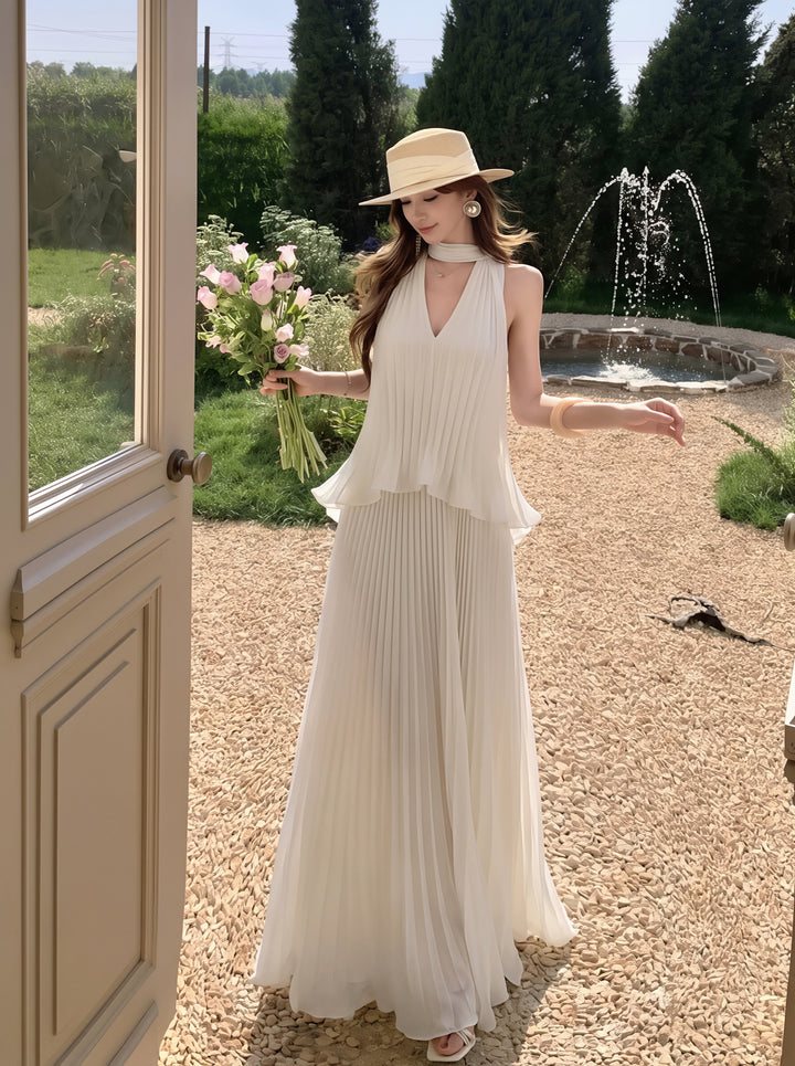 【dress】ノースリーブロングワンピース Q8729