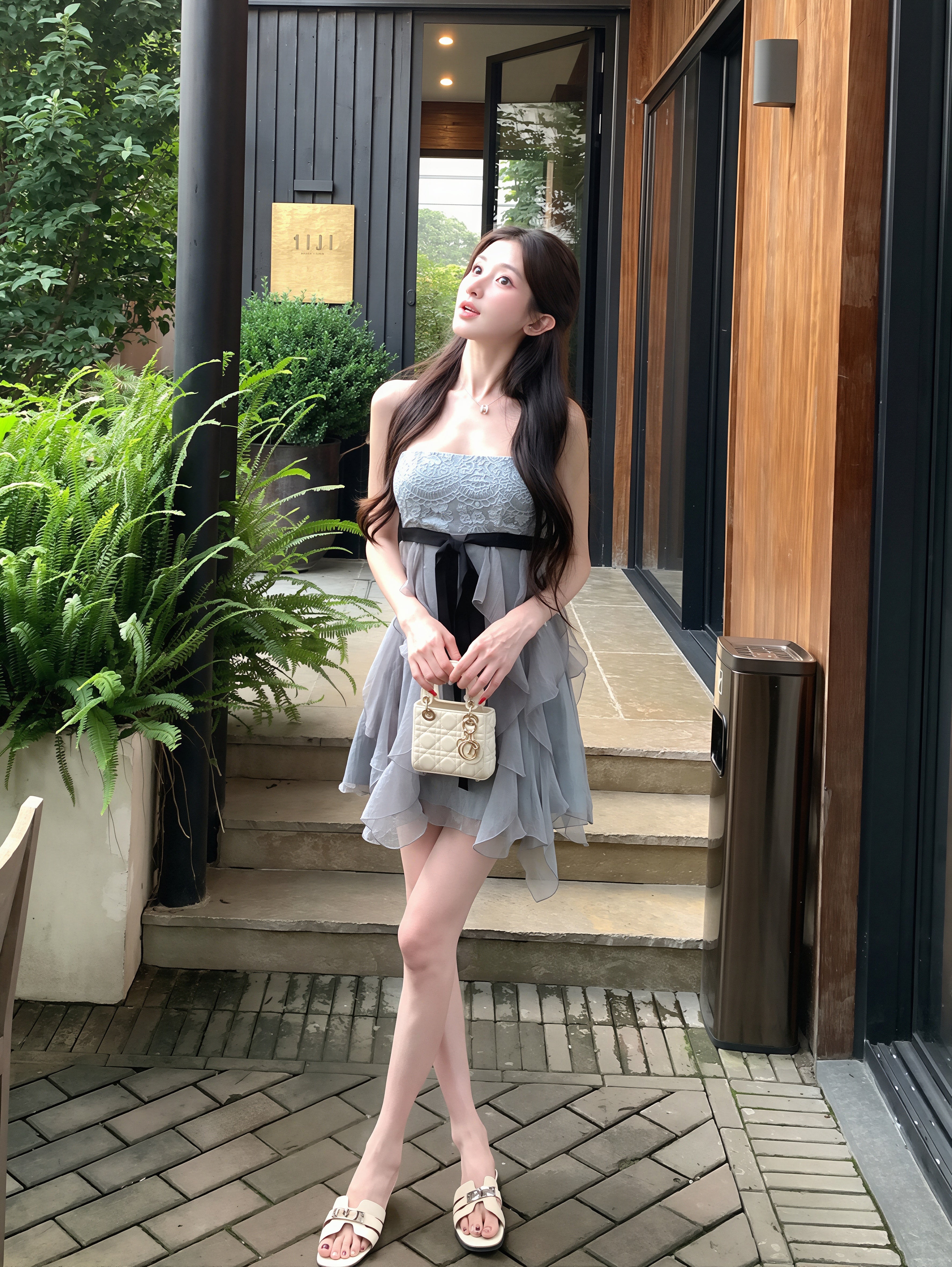 dress】レースドッキングミニキャミワンピース Q8866 – NANASTYLE