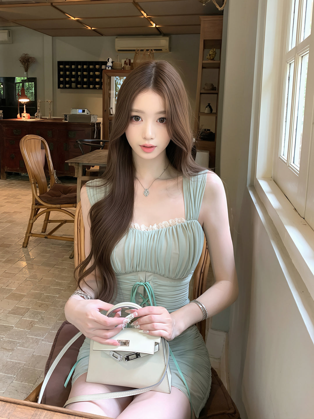 【dress】2WAYストラップギャザーミニワンピース Q8763