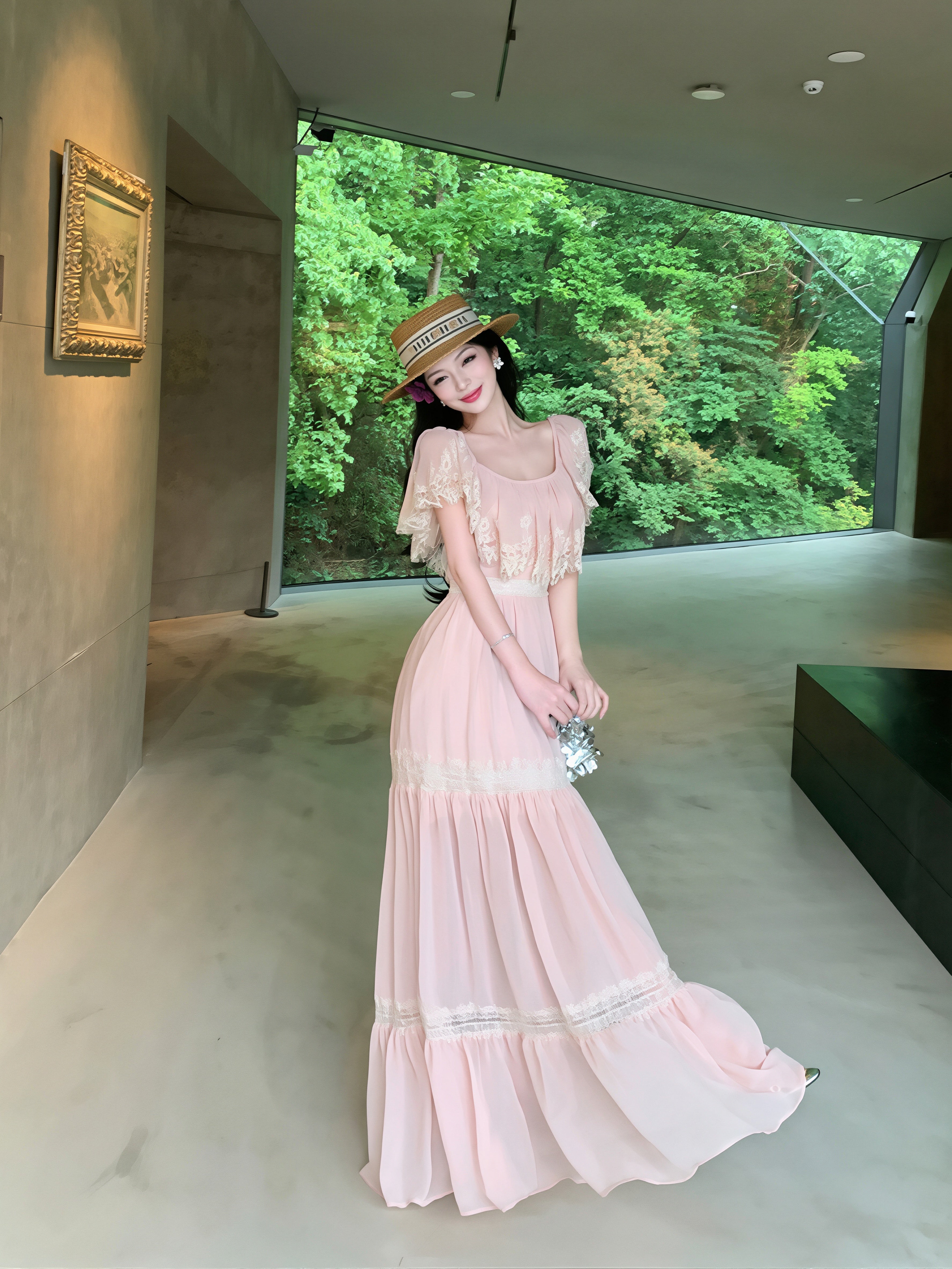 dress】レースドッキングロングワンピース Q8717 – NANASTYLE