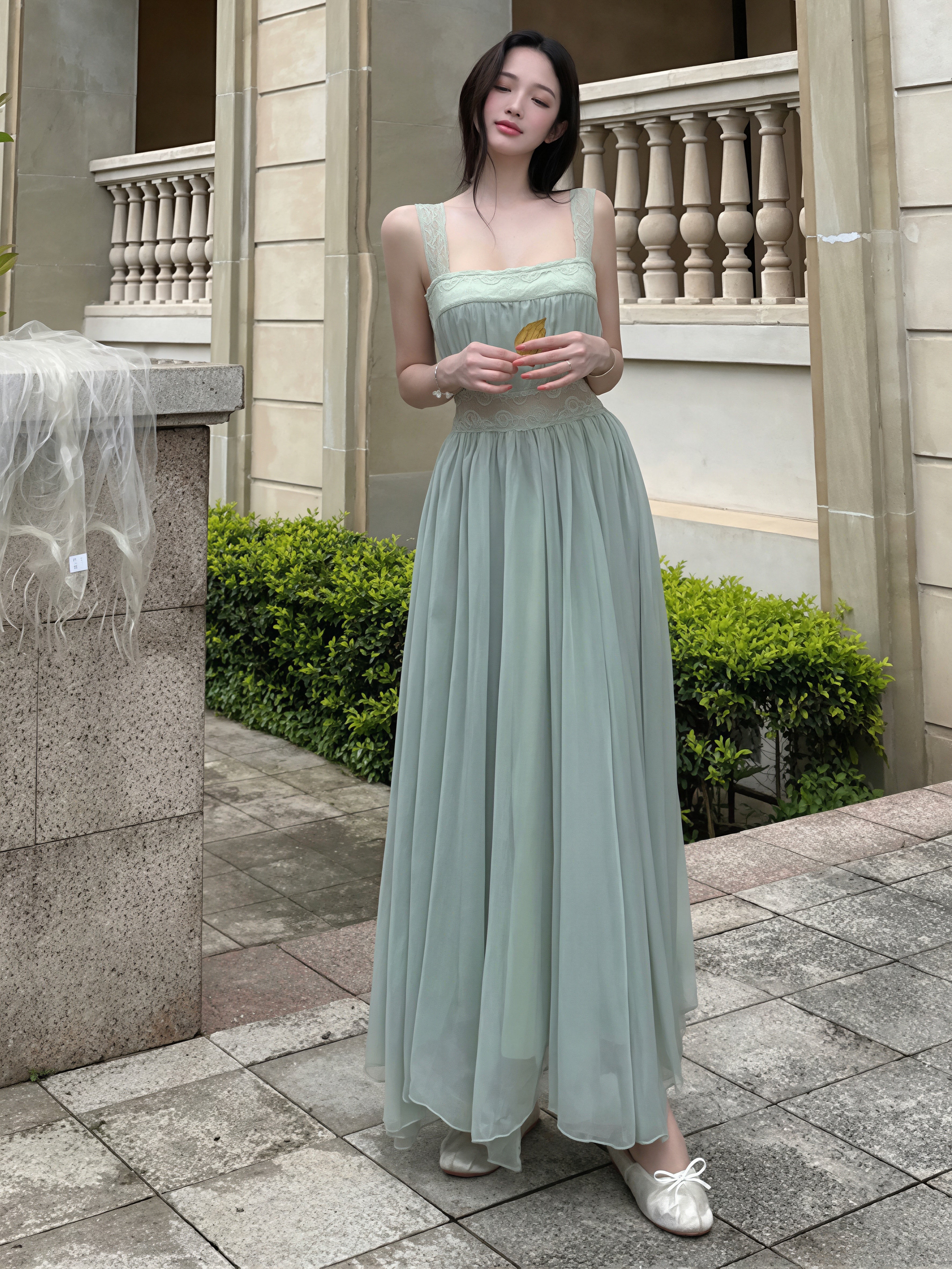dress】レースドッキングロングキャミワンピース Q8835 – NANASTYLE