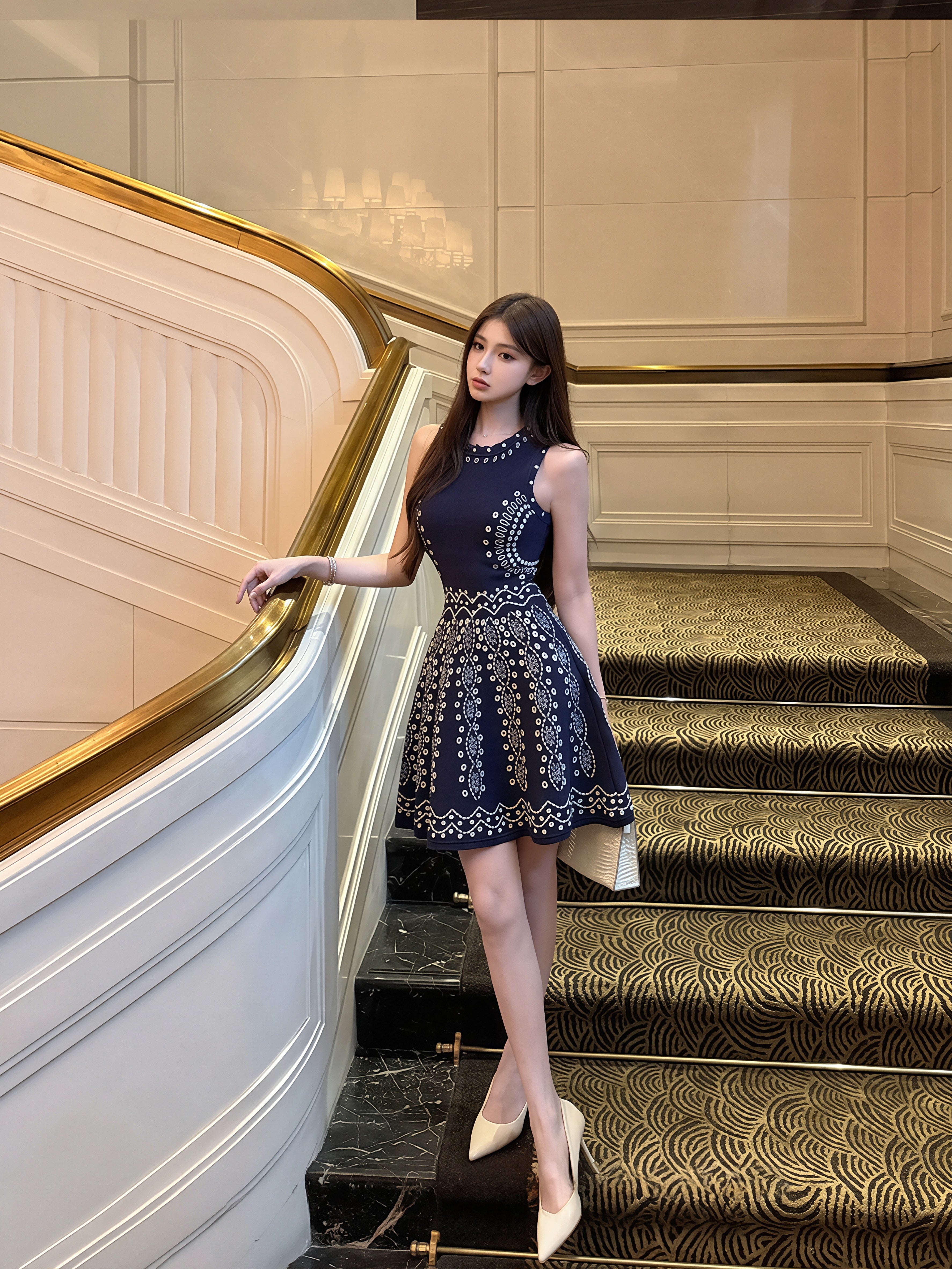 dress】ノースリーブ刺繍柄ワンピース Q8869 – NANASTYLE