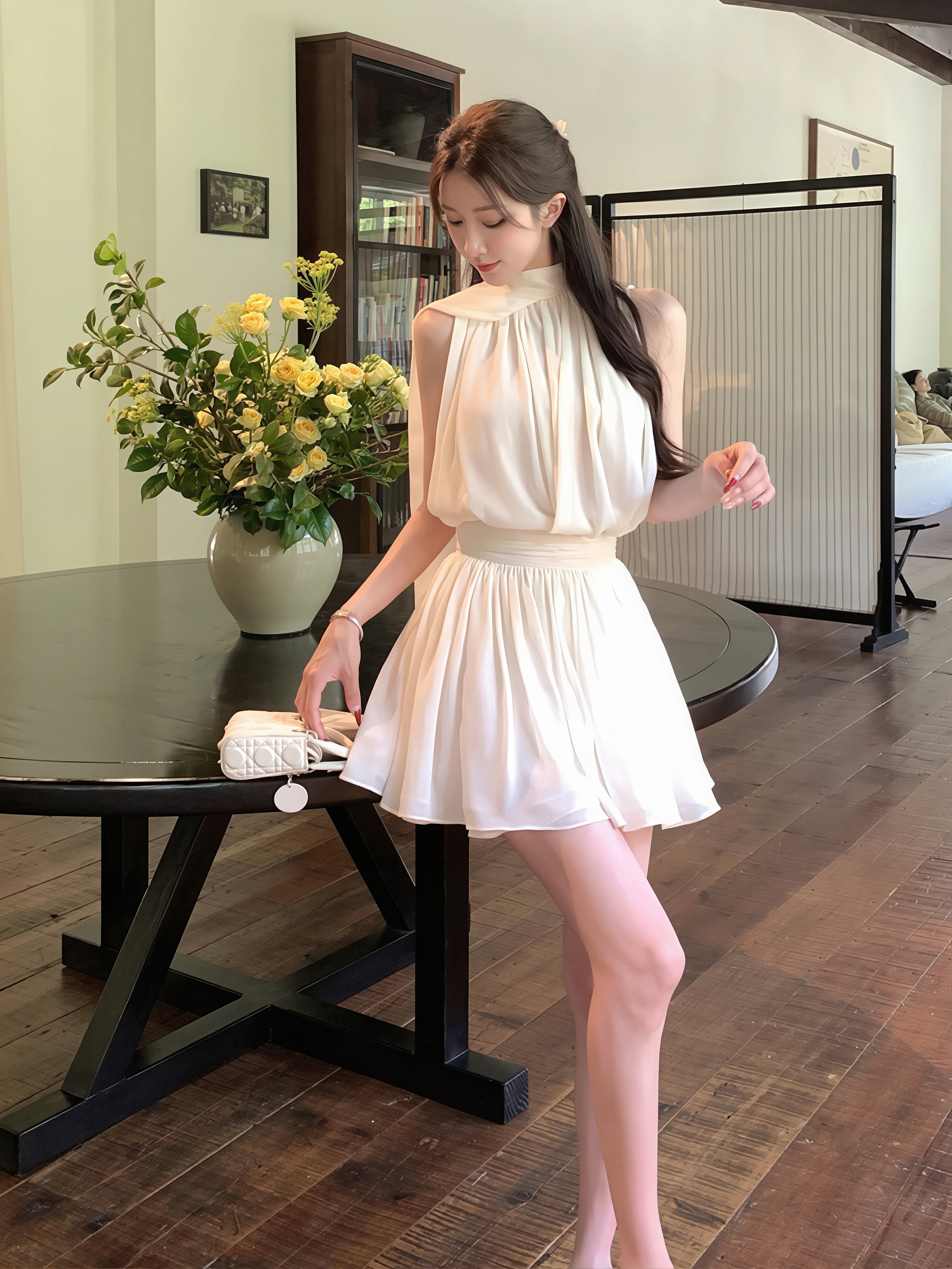 set】ノースリーブトップス×ミニスカートセット Q8822 – NANASTYLE