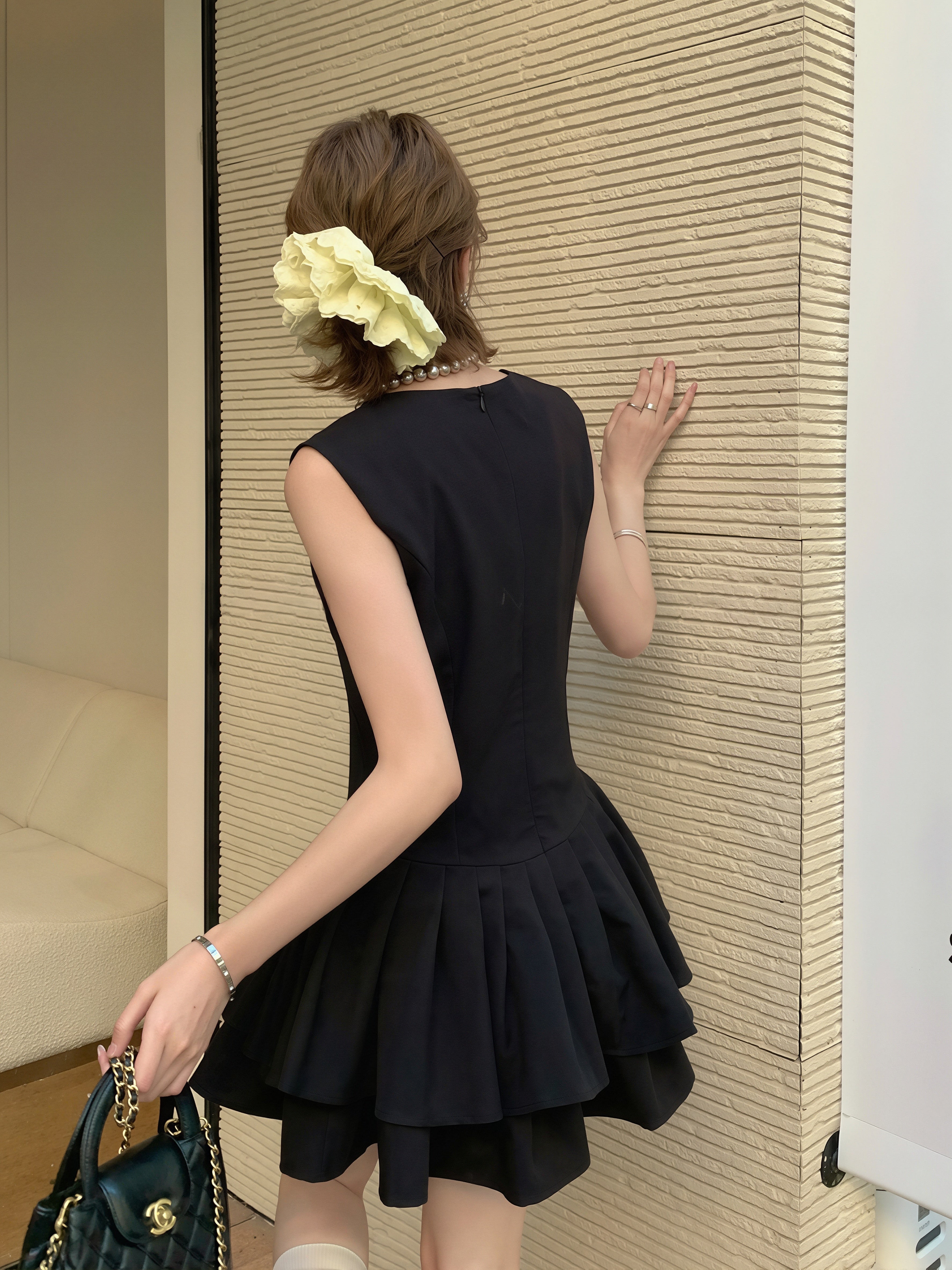 dress】ノースリーブAラインティアードワンピース Q8812 – NANASTYLE