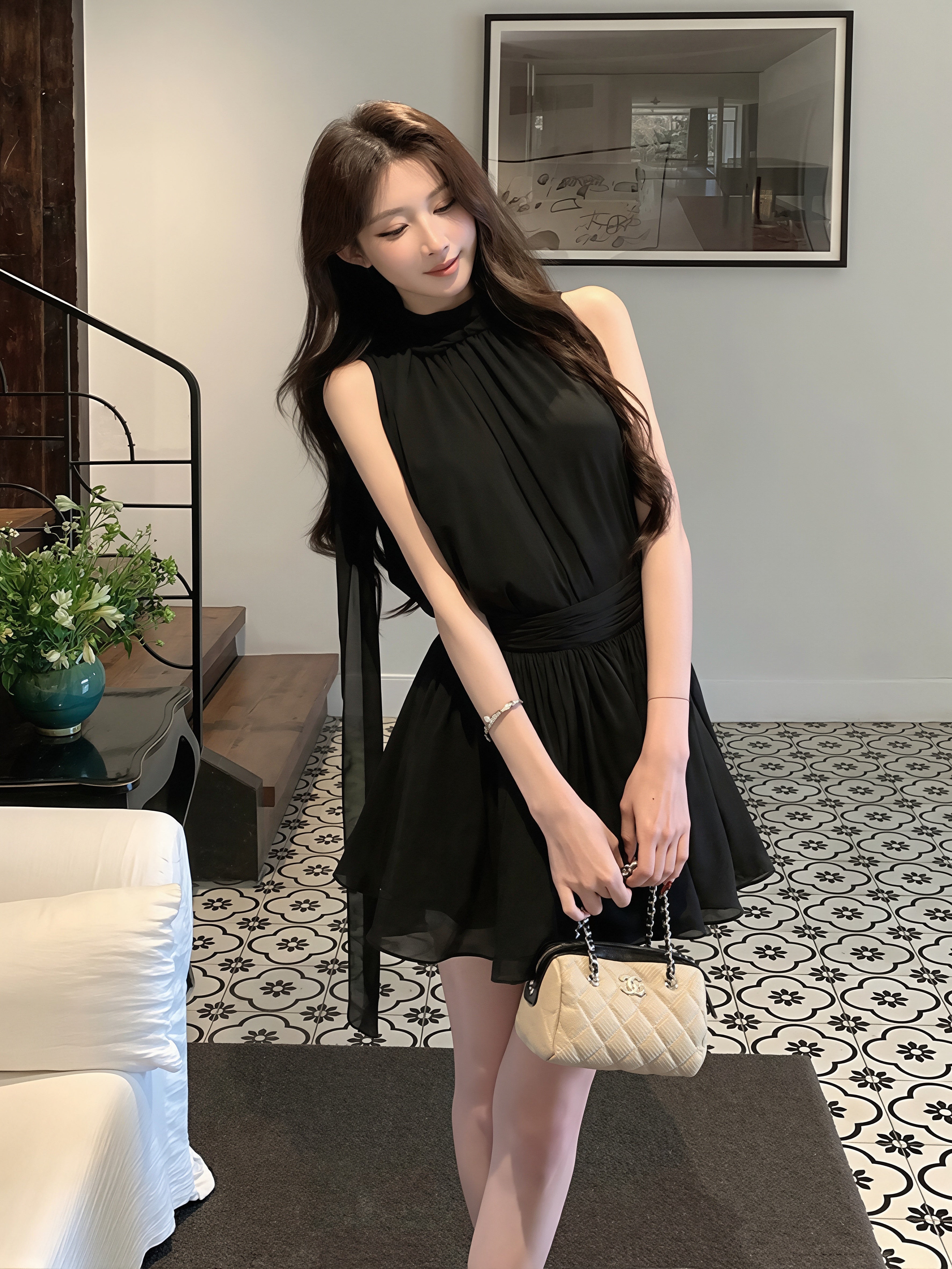 set】ノースリーブトップス×ミニスカートセット Q8822 – NANASTYLE