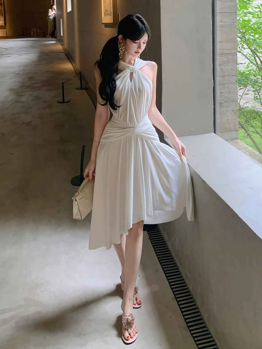 【dress】クロスネックワンピース Q8788