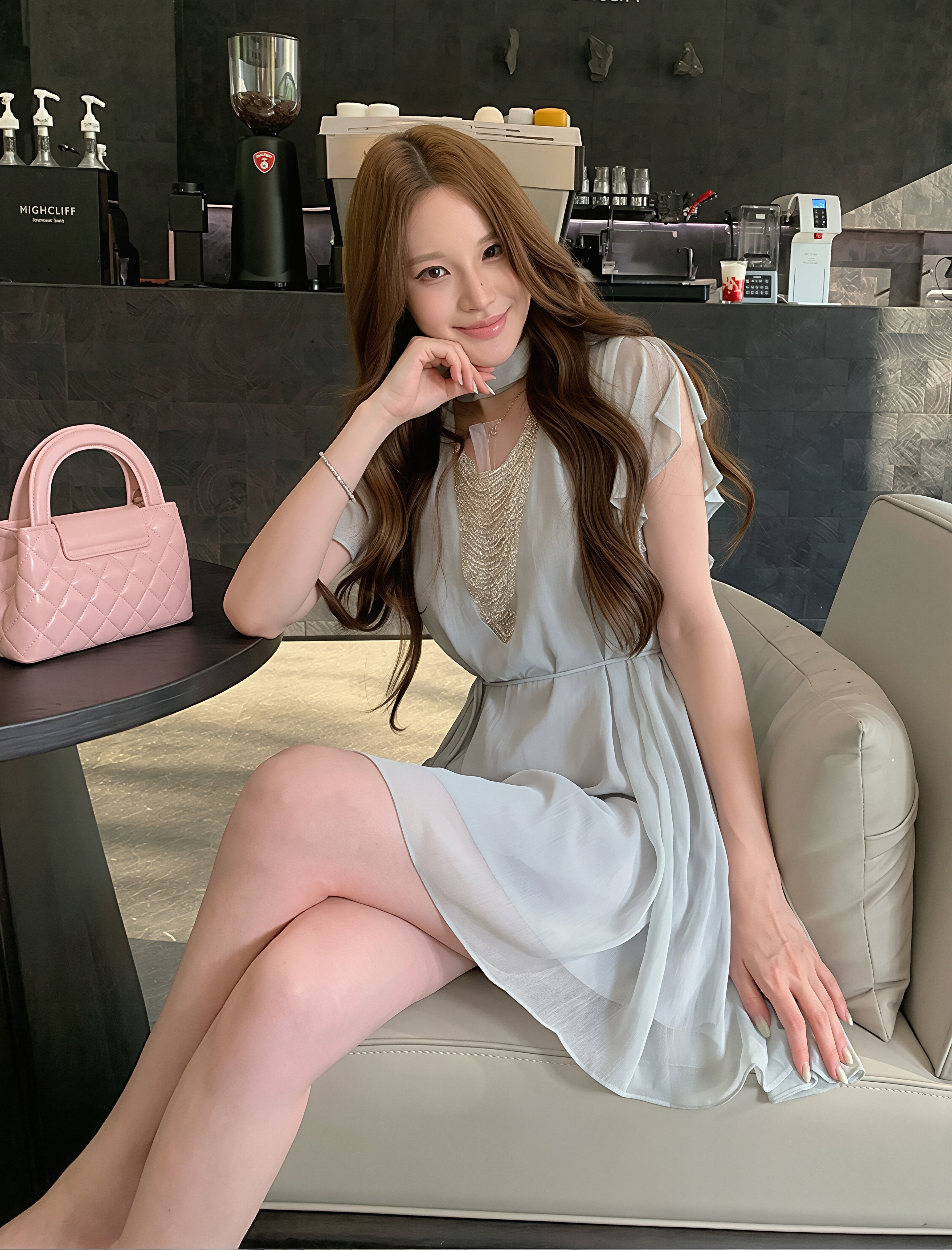dress】ビーズVネックワンピース Q8768 – NANASTYLE