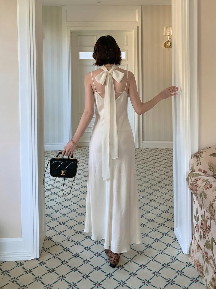 【dress】チョーカー付きロングキャミワンピース Q8823