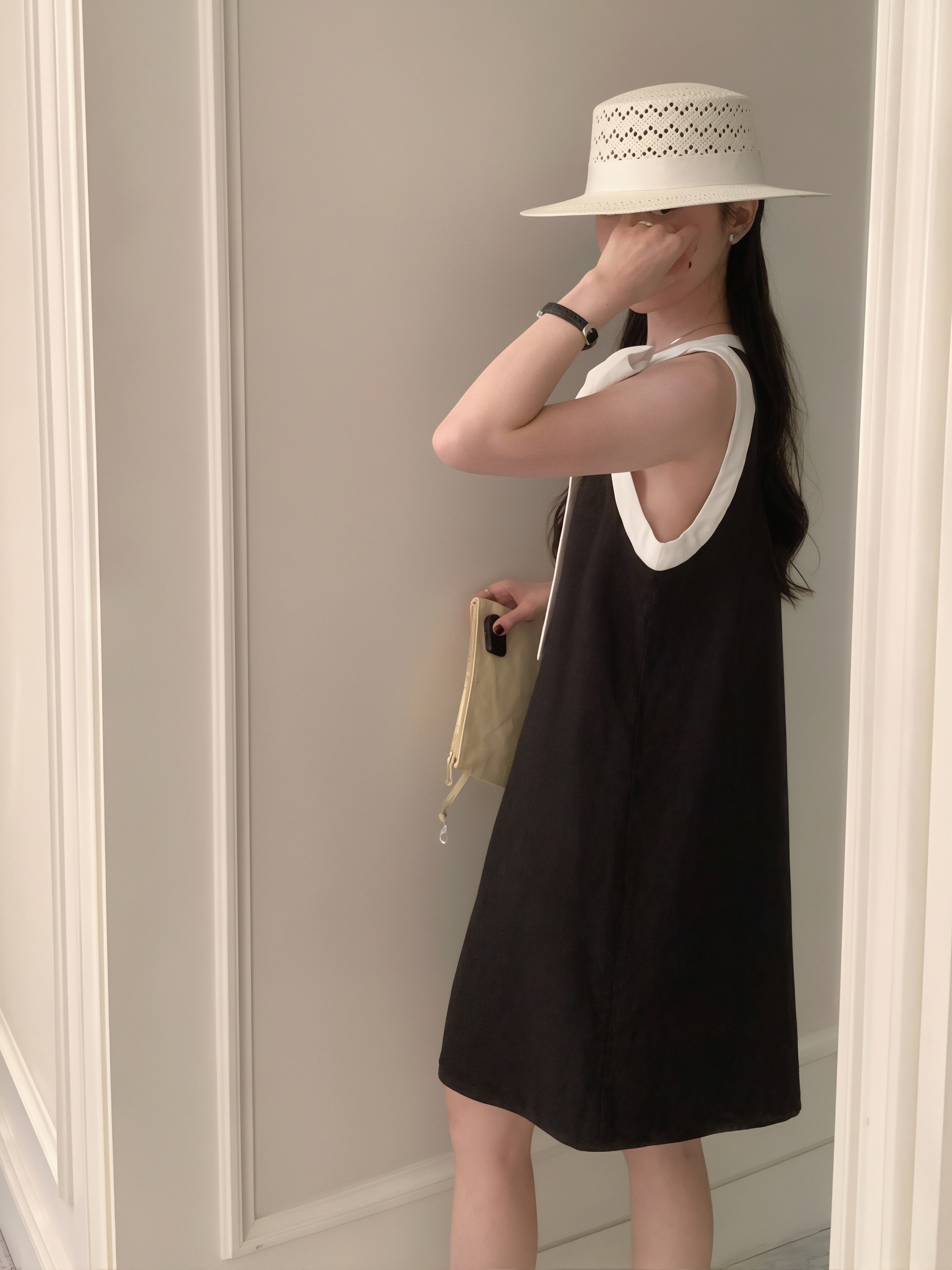 dress】リボン付きノースリーブワンピース Q8876 – NANASTYLE