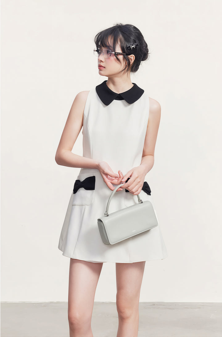 【dress】リボン付きAラインワンピース Q8764