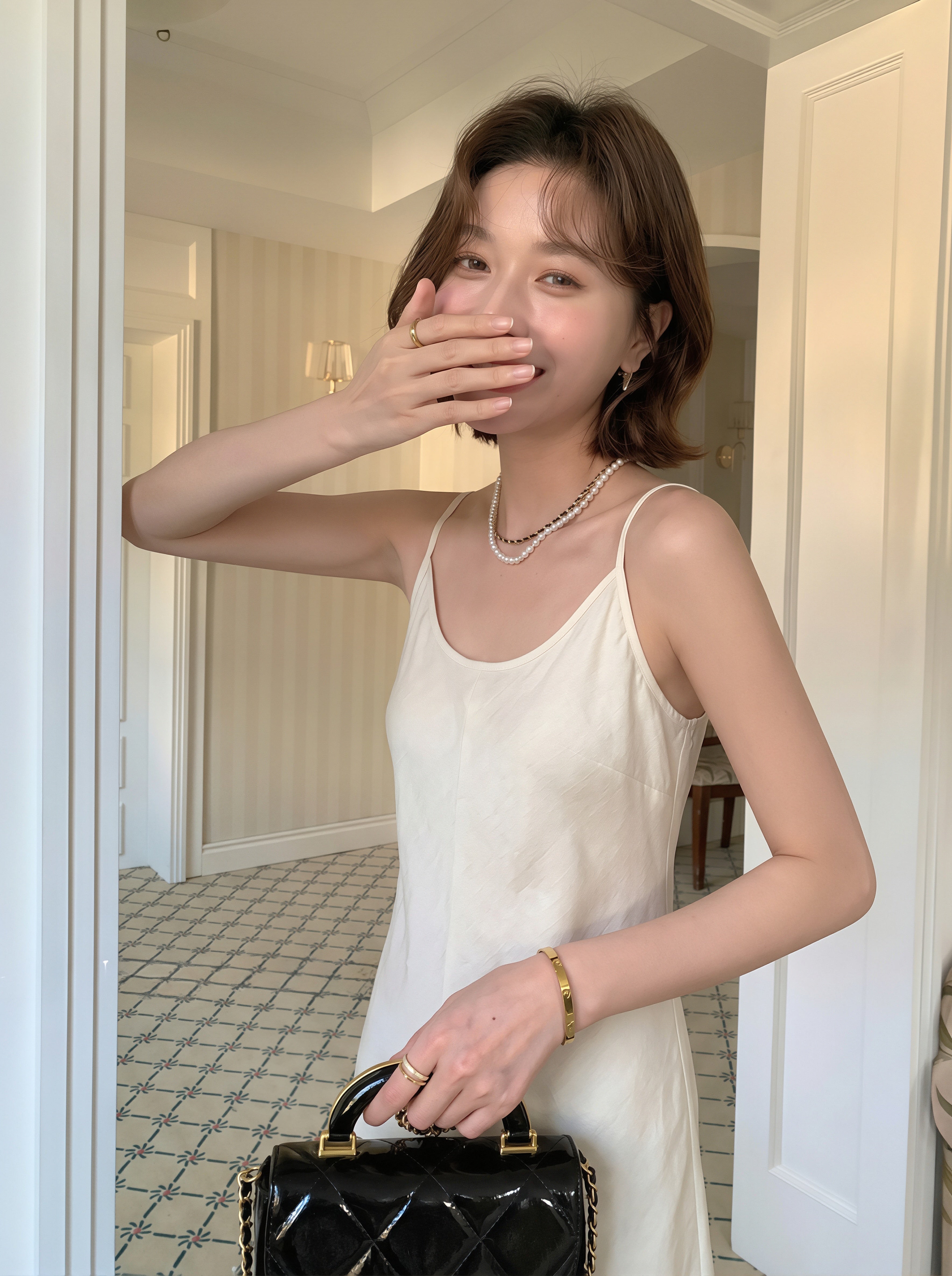 dress】チョーカー付きロングキャミワンピース Q8823 – NANASTYLE