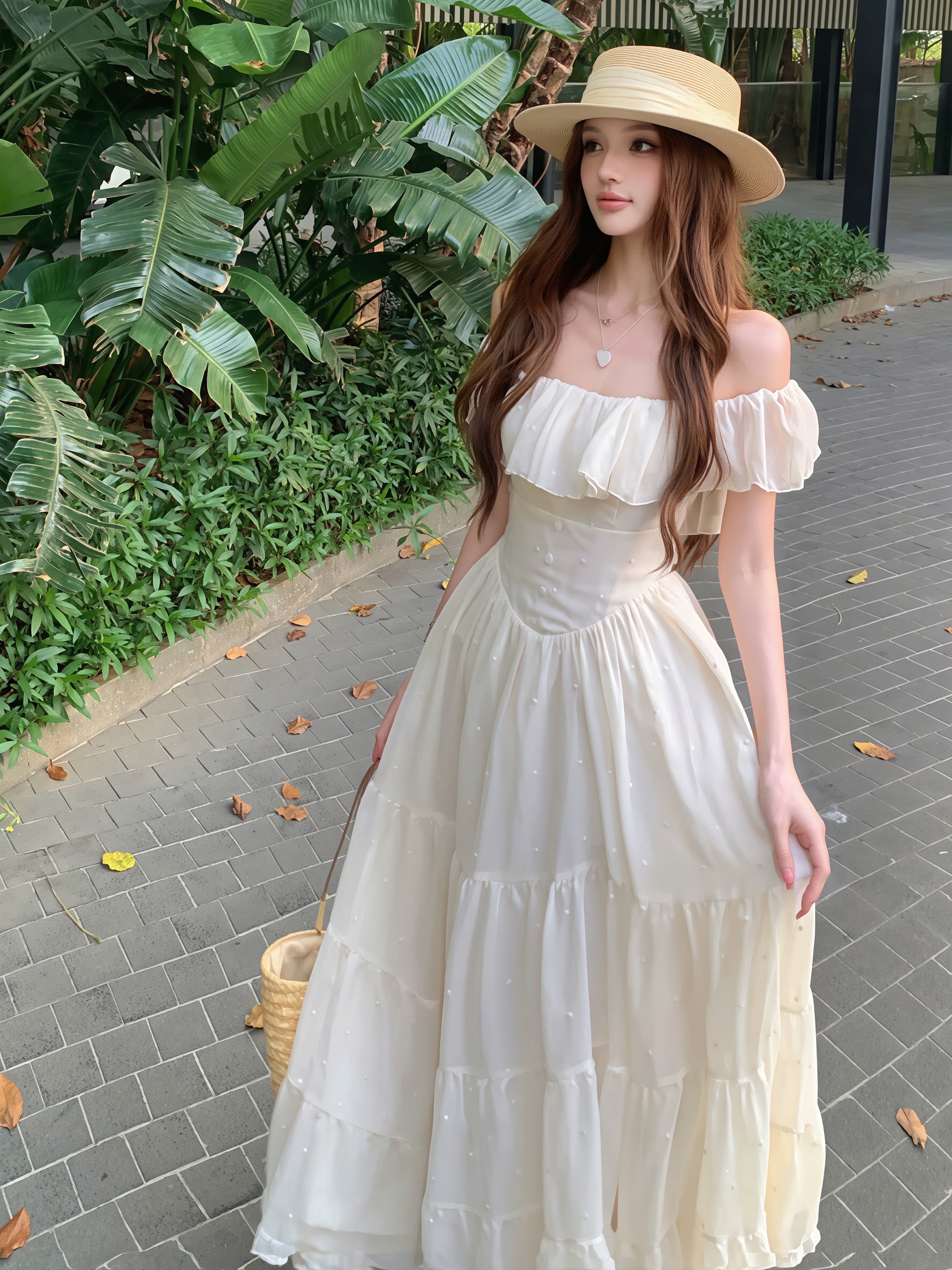 dress】フリルロングワンピース Q8863 – NANASTYLE