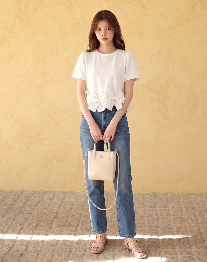 【tops】リボンフリルトップス   N3634