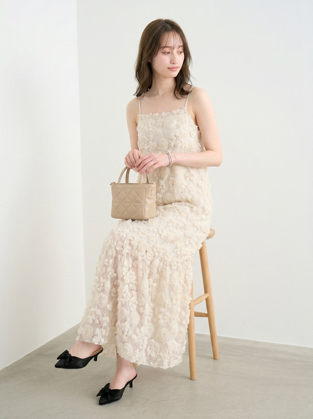 dress】立体感フラワーキャミワンピース N3673 – NANASTYLE