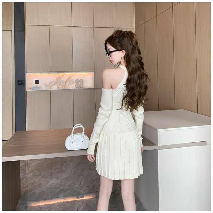 【dress】オフショルダーニットワンピース　M18533