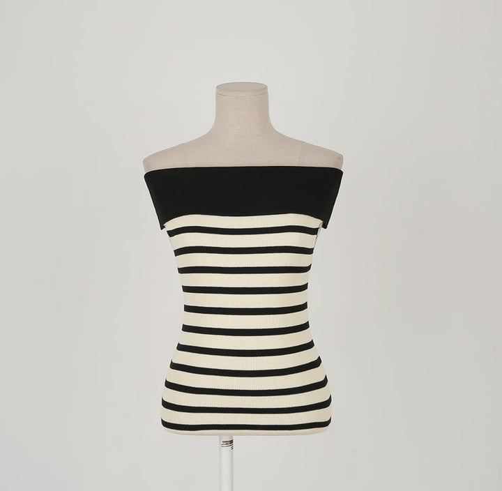 【tops】ボートネックニットトップス　M23893