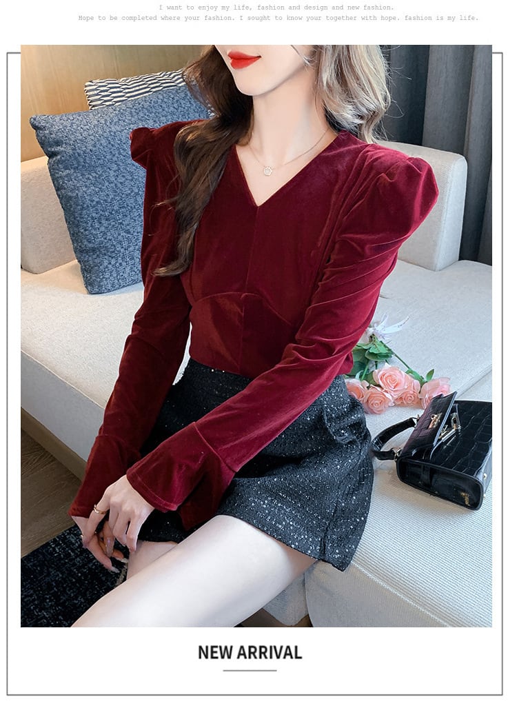 【tops】パフスリーブトップス　M28168