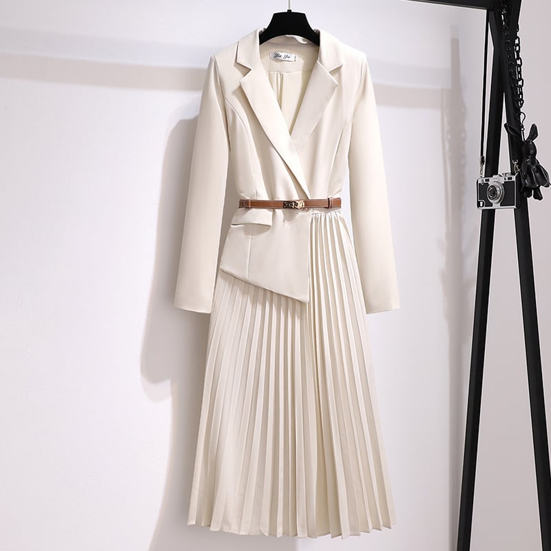 【dress】プリーツ切り替えフォーマルワンピース　M17713