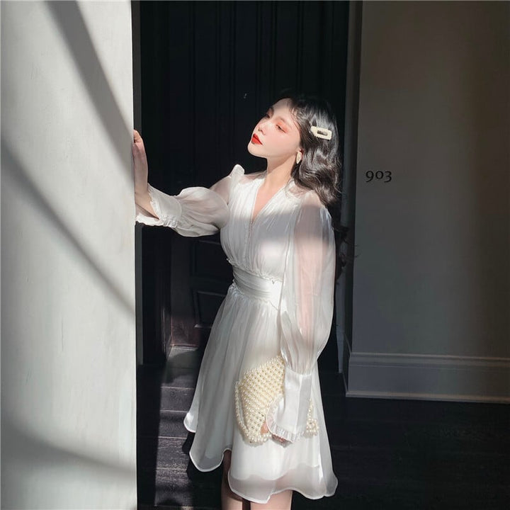 【dress】パフスリーブワンピース　M29992