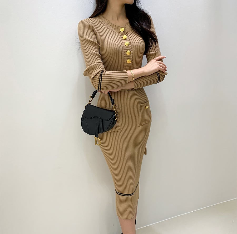 【dress】ニットワンピース　M19324