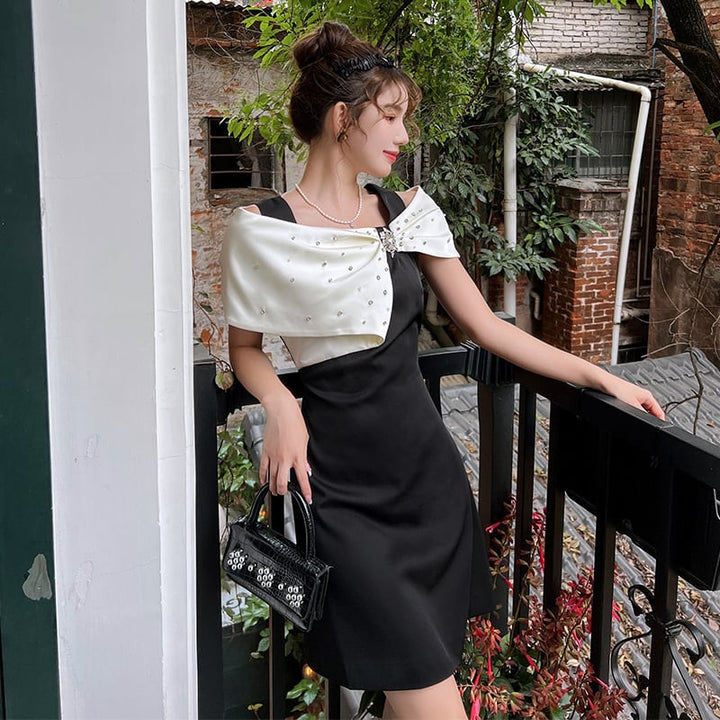 【dress】ビジューデートワンピース　M24884