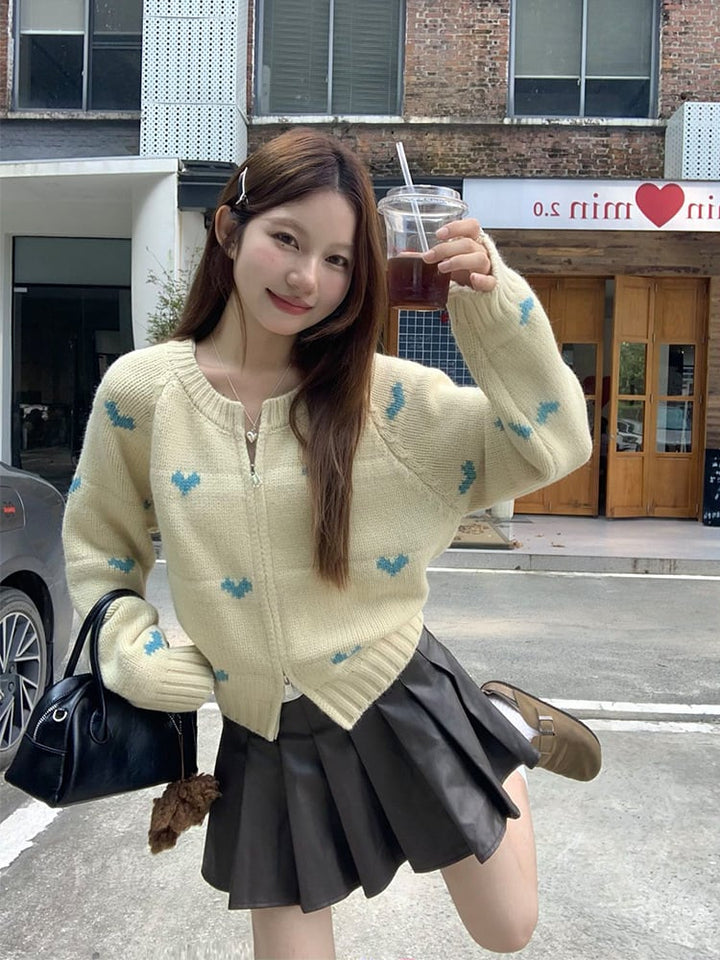 【outer】ファスナーニットカーデ　M26351