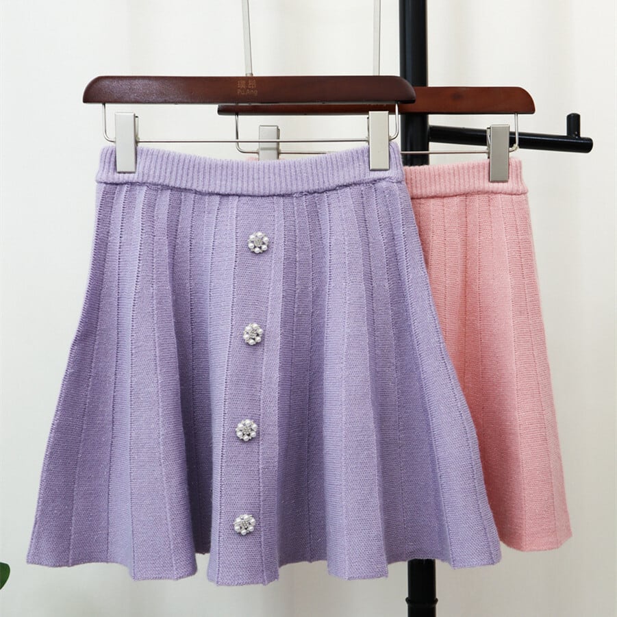 【set】ニットカーデ×スカートセット　M26848