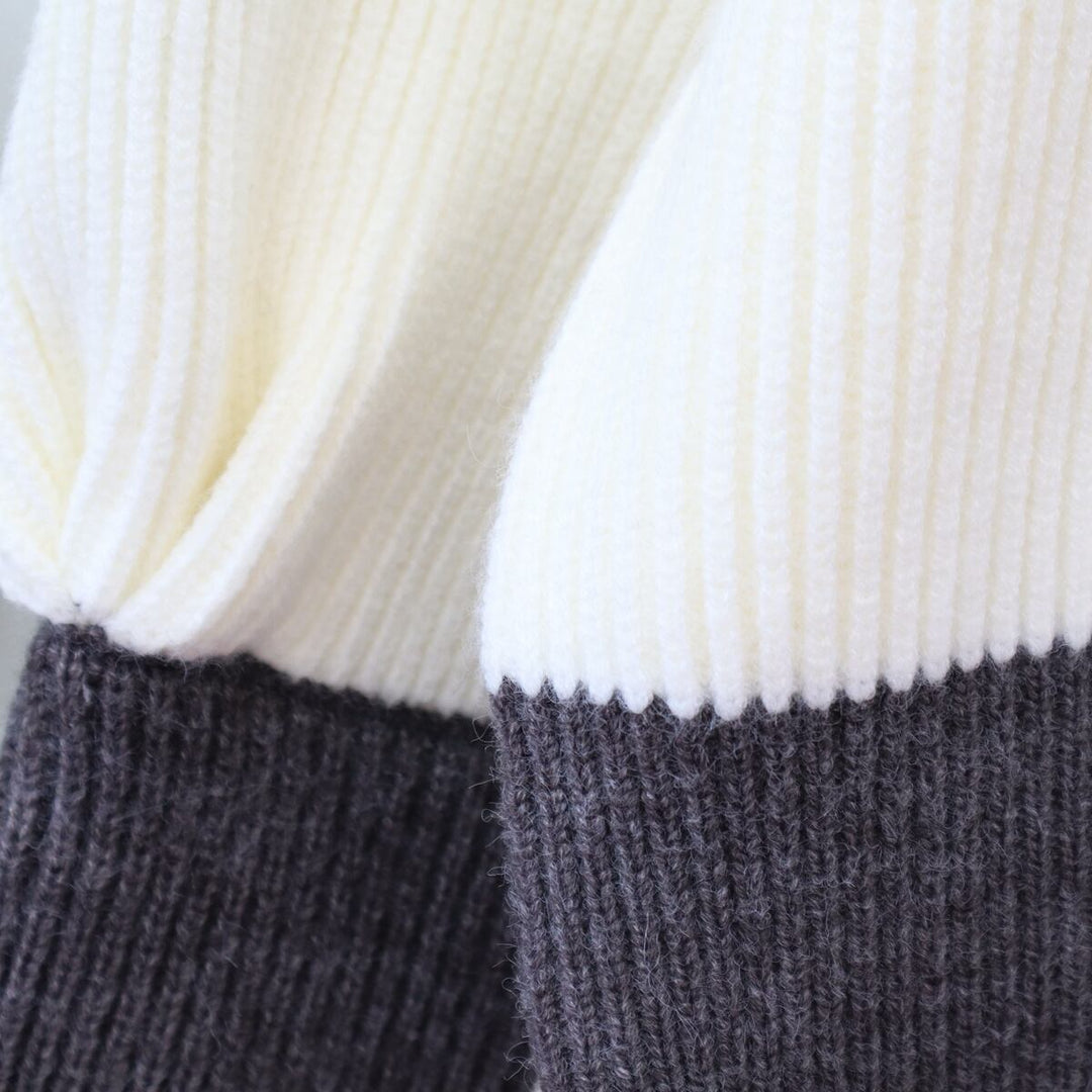 【outer】配色ニットカーデ　M18613