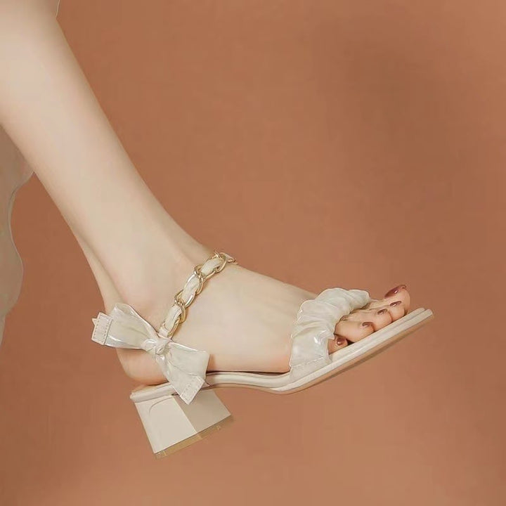 【shoes】リボン付きサンダル　M30234
