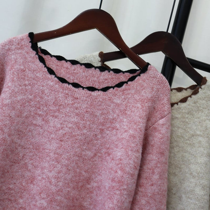 【tops】クルーネックニットセーター　M26859