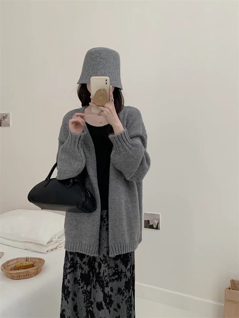 【outer】Vネックニットカーデ　M25798