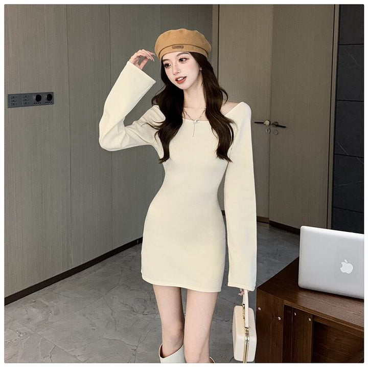 【dress】バックレスニットワンピース　M28110