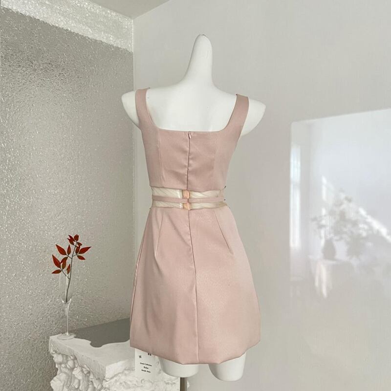 【dress】チュールドッキングキャミワンピース Q7854