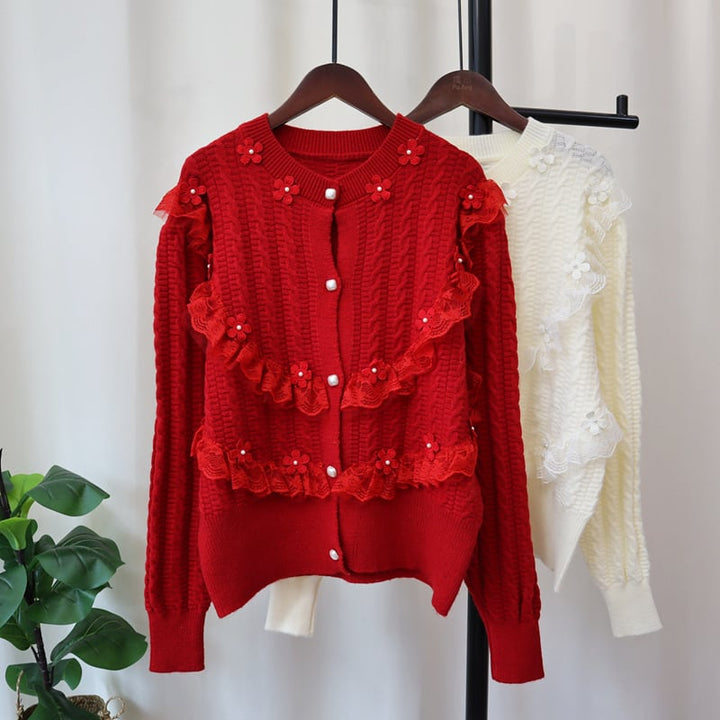 【outer】チュールニットカーデ　M26030
