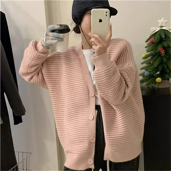 【outer】Vネックニットカーディガン　M17793