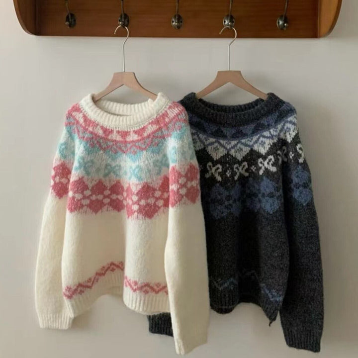 【tops】ジャカードニットセーター　M27801