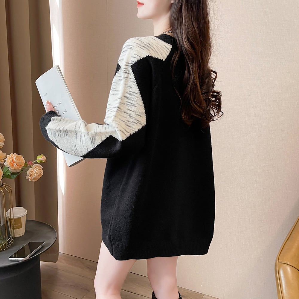【tops】ジャカードニットセーター　M26572