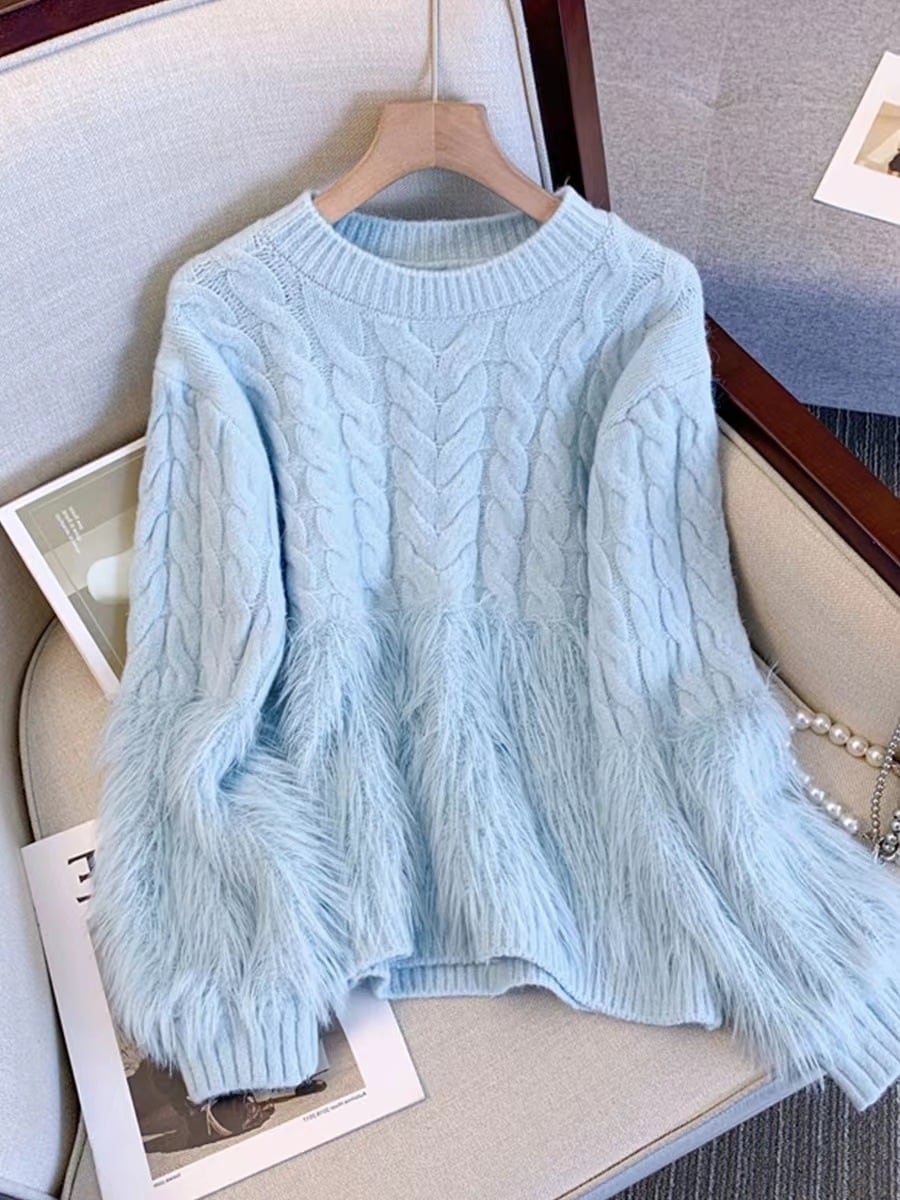 【tops】フェザーニットセーター　M18118