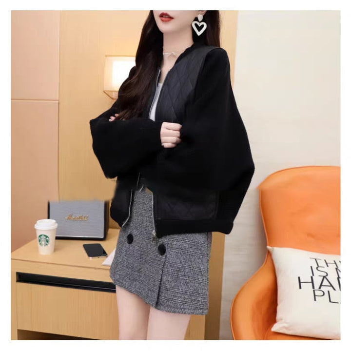 【outer】切り替えニットカーデ　M27024