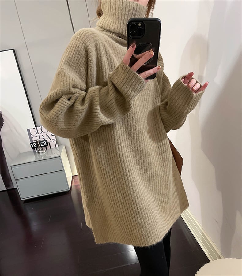 【tops】ハイネックニットセーター　M18368