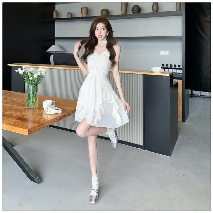 【dress】ホルターネックフリルワンピース　M30173