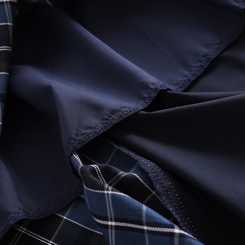【bottoms】レースチェック柄切り替えスカート　M30259