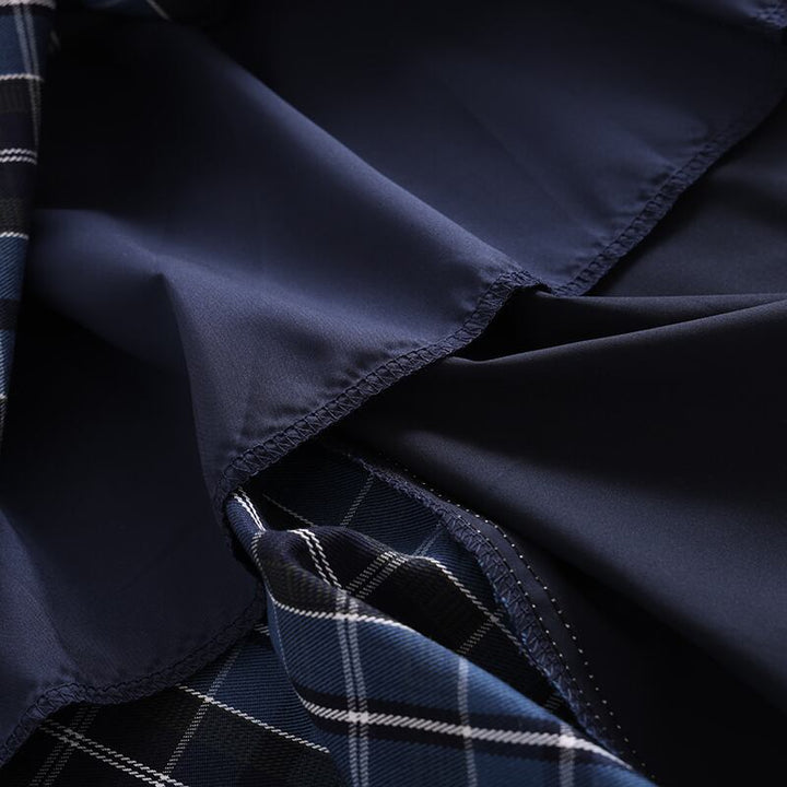 【bottoms】レースチェック柄切り替えスカート　M30259