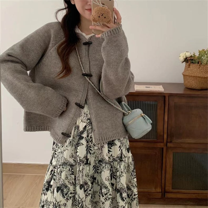 【outer】クルーネックニットカーディガン　M17794