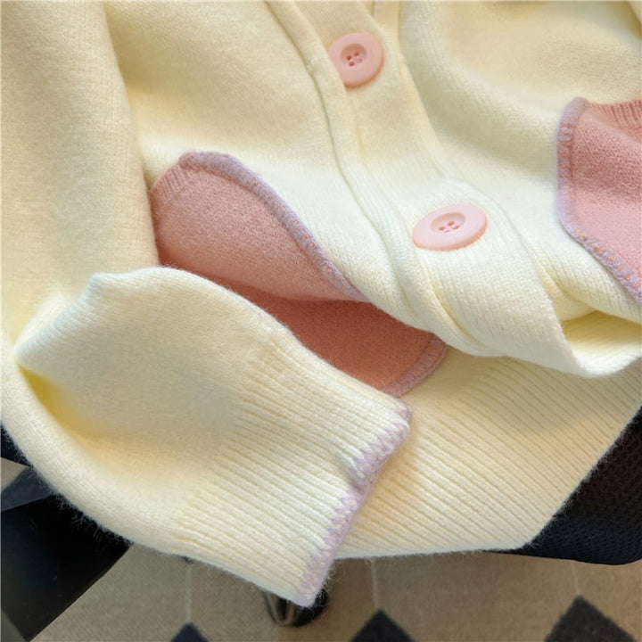 【outer】Vネックニットカーデ　M18388