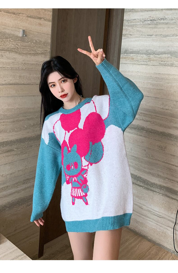 【tops】クルーネックニットセーター　M17997
