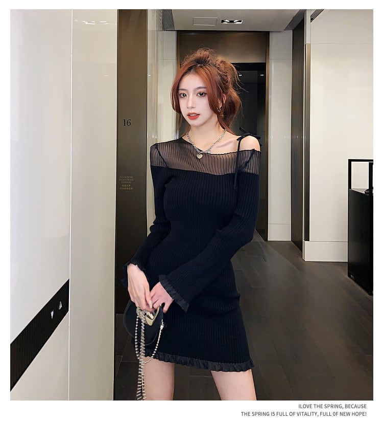 【dress】オフショルダーワンピース　M20182